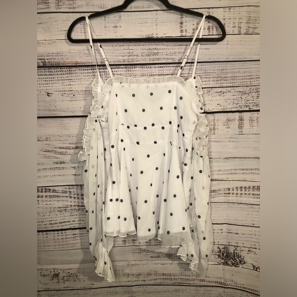 VENUS White Polka Dot Top - Picture 3 of 12